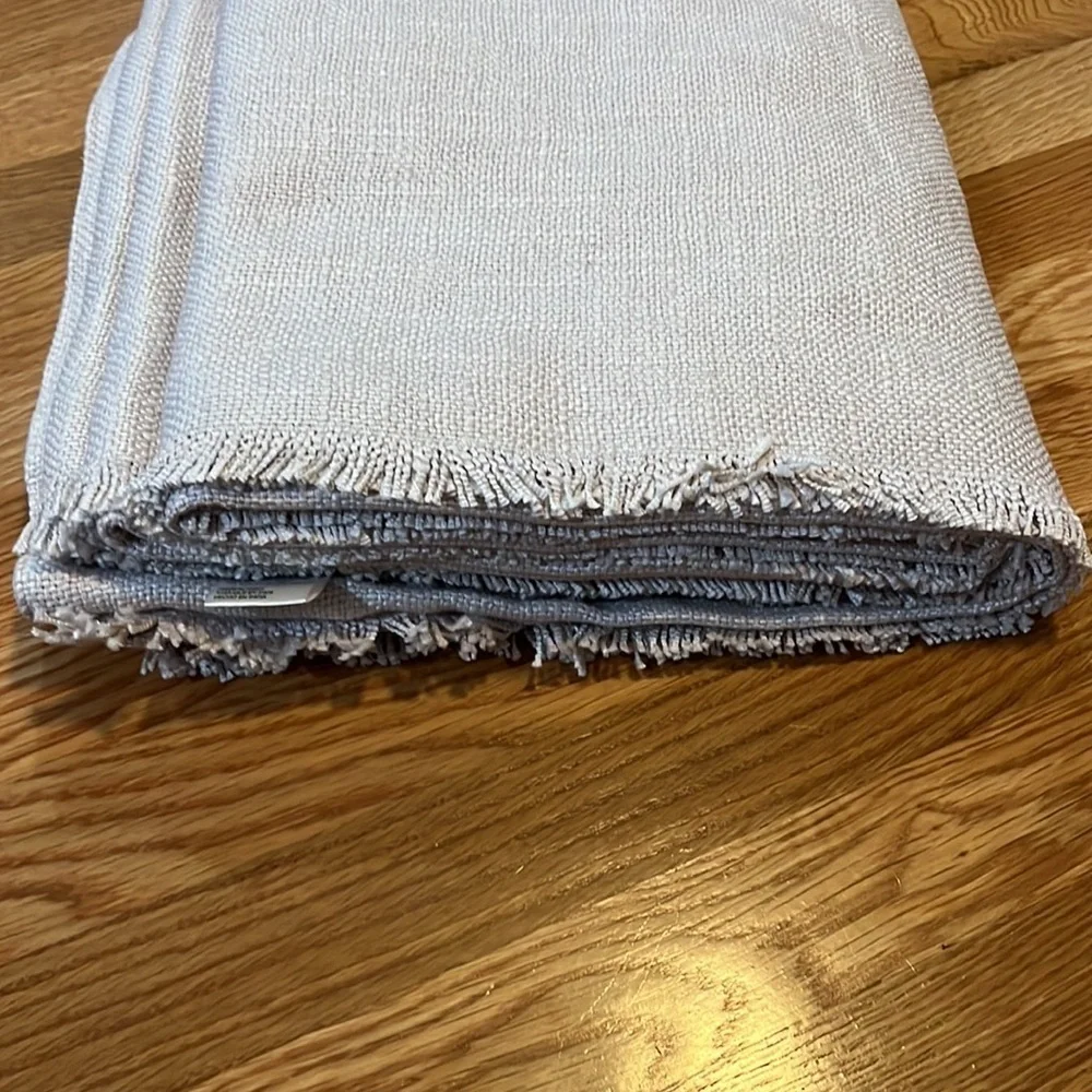 Anthropologie Luxe Linen Blend Curtain Panel set New 50 x 108